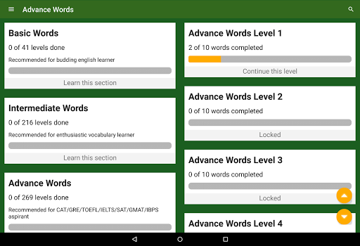 Vocabulary builder app : Free offline vocabulary - Image screenshot of android app