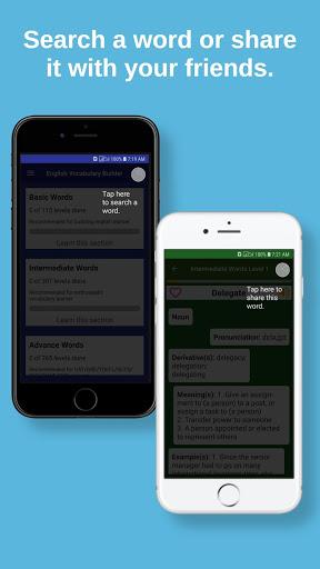 Vocabulary builder app : Free offline vocabulary - Image screenshot of android app
