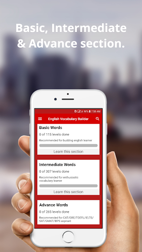 Vocabulary builder app : Free offline vocabulary - Image screenshot of android app