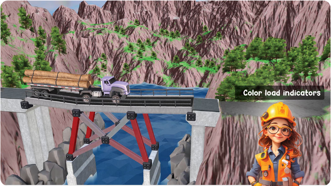 Bridge Construction - Gameplay image of android game