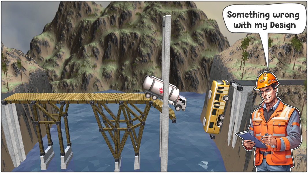 Bridgezz: Bridge Construction - عکس بازی موبایلی اندروید