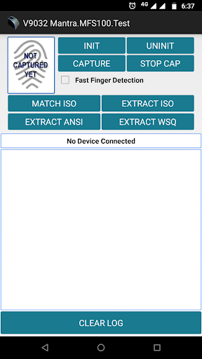 MFS100 Test - عکس برنامه موبایلی اندروید