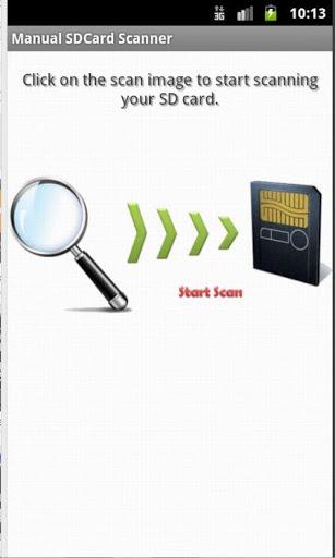 Manually Scan SD Card / Media - Image screenshot of android app