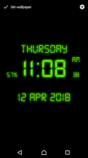 Digital Clock Live Wallpaper - Image screenshot of android app