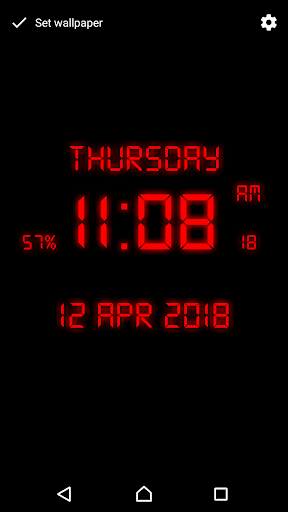 Digital Clock Live Wallpaper - Image screenshot of android app