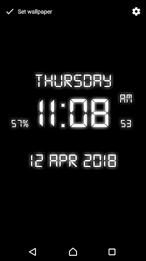 Digital Clock Live Wallpaper - عکس برنامه موبایلی اندروید