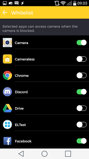 Camera Blocker - Image screenshot of android app