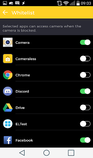 Cameraless - Camera Blocker - Image screenshot of android app