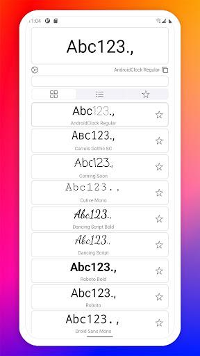 Font Preview - عکس برنامه موبایلی اندروید