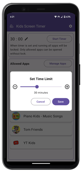 Kids Screen Timer - عکس برنامه موبایلی اندروید