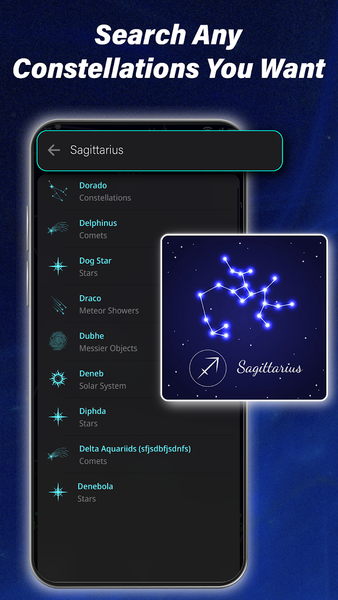 Night Sky Map: Sky Map View - عکس برنامه موبایلی اندروید