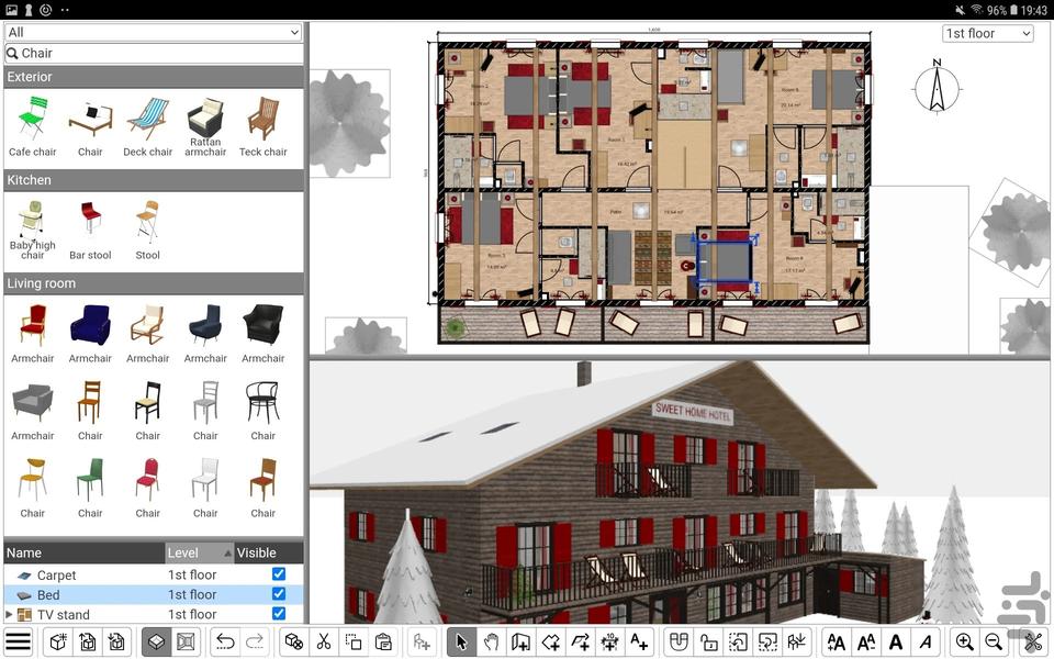 نقشه کشی ۳بعدی - عکس برنامه موبایلی اندروید