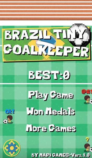 Brazil Tiny Goalkeeper - Gameplay image of android game