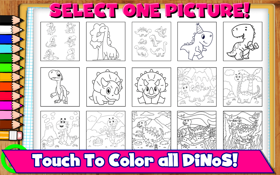 Coloring Dinosaurs For Kids - عکس برنامه موبایلی اندروید