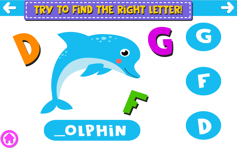 Finding The Missing Letter - Gameplay image of android game