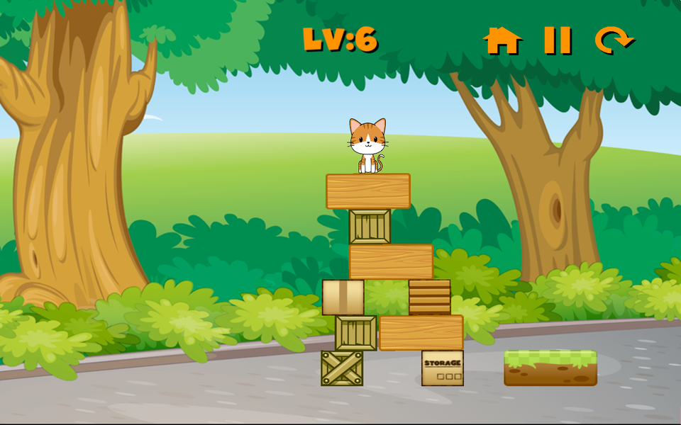 Kitty Drop Save The Cat - Gameplay image of android game