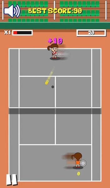 Retro Tiny Tennis - Gameplay image of android game