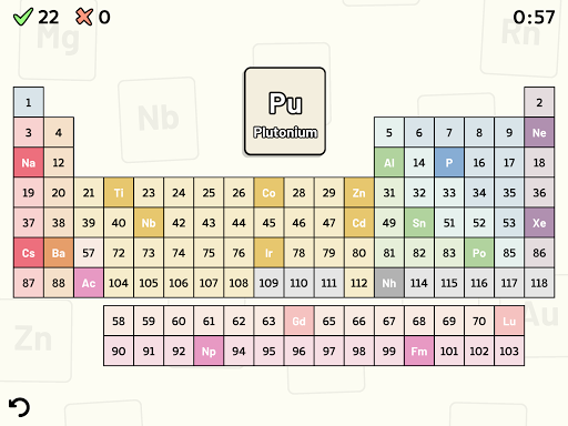 Periodic Table Quiz - Gameplay image of android game