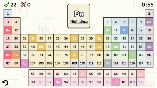 Periodic Table Quiz - Gameplay image of android game