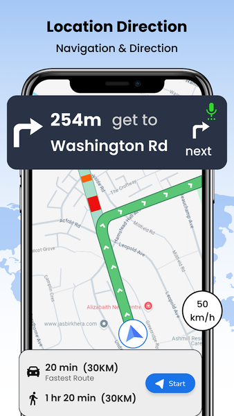 Map Navigation & Live Traffic - عکس برنامه موبایلی اندروید