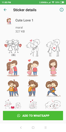 WAStickerApps - Love Couple WAStickers - Image screenshot of android app