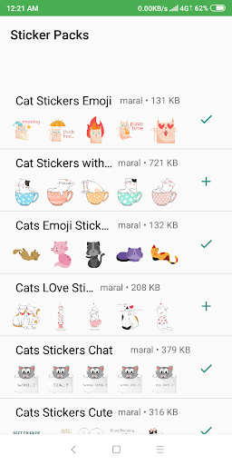 WAStickerApps Cat Stickers For WhatsApp - عکس برنامه موبایلی اندروید