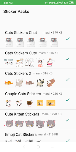 WAStickerApps Cat Stickers For WhatsApp - عکس برنامه موبایلی اندروید