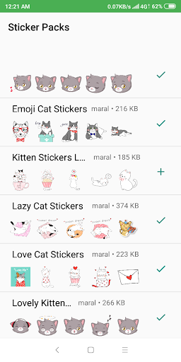WAStickerApps Cat Stickers For WhatsApp - عکس برنامه موبایلی اندروید
