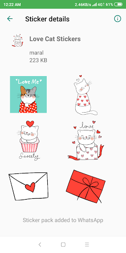 WAStickerApps Cat Stickers For WhatsApp - عکس برنامه موبایلی اندروید