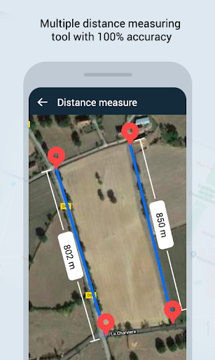 GPS Area Measure On Map - عکس برنامه موبایلی اندروید