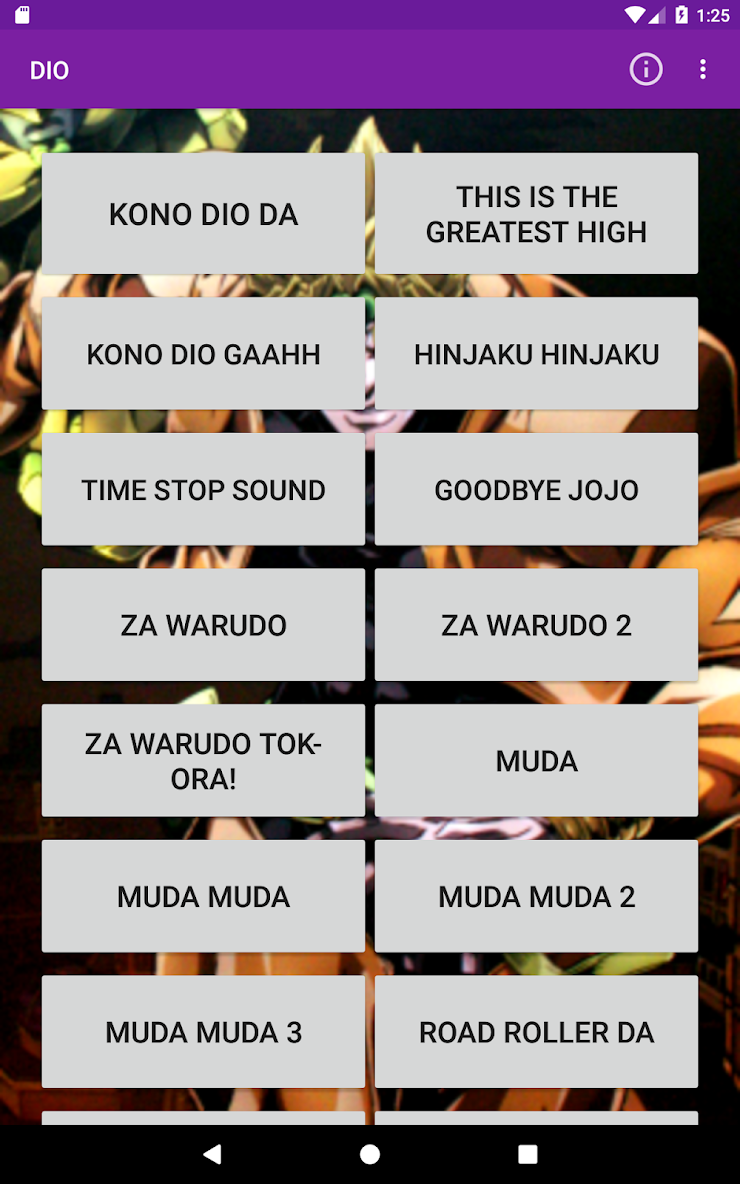 Jojo's Bizarre Adventure soundboard