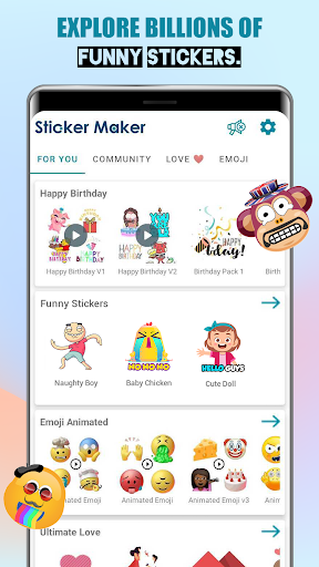 Sticker Maker for WhatsApp - عکس برنامه موبایلی اندروید