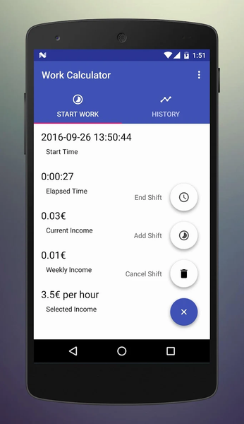 Work Calculator - عکس برنامه موبایلی اندروید