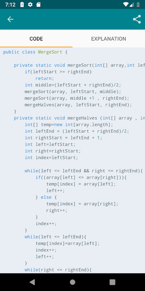 Learn Algorithms in Java - Image screenshot of android app