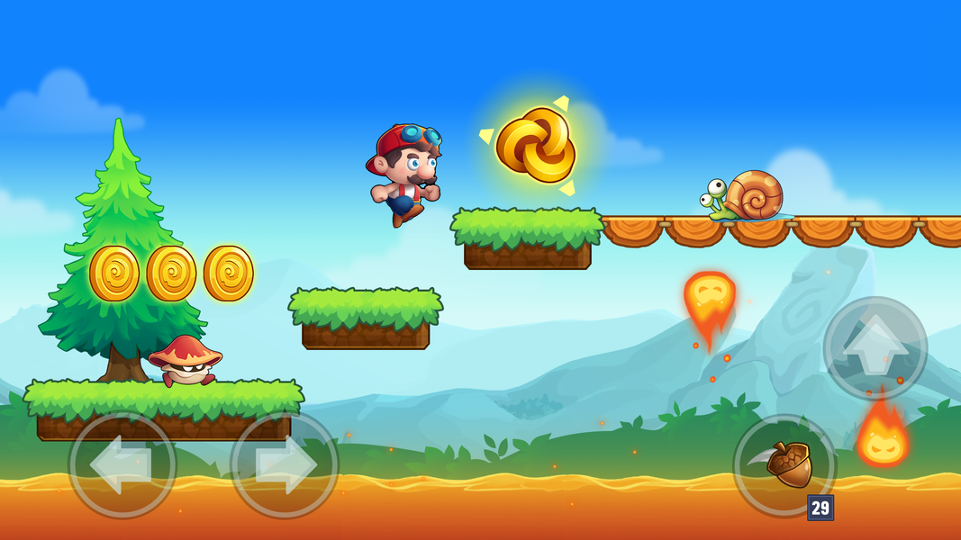 Mino's World - Run n Jump Game - Gameplay image of android game