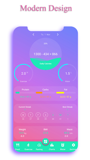 Calorie Counter - EasyFit - عکس برنامه موبایلی اندروید