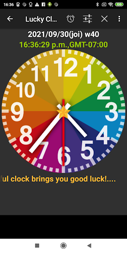 Rainbow Clock with second hand - Image screenshot of android app