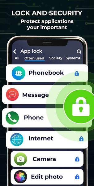 AppLock Fingerprint - App Lock - عکس برنامه موبایلی اندروید