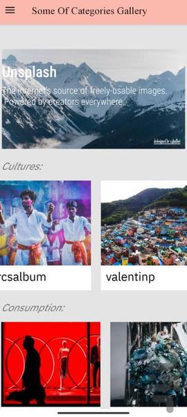 گالری شخصی شده unsplash - عکس برنامه موبایلی اندروید