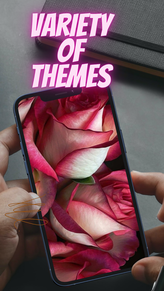 Flower wallpaper live rose HD - عکس برنامه موبایلی اندروید