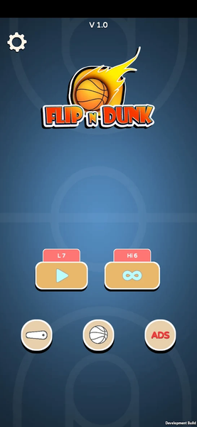 Flip n dunk pinball - Gameplay image of android game