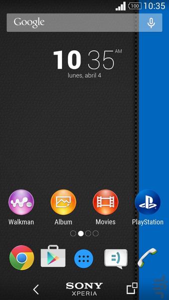پوسته Blue گوشی های سونی - عکس برنامه موبایلی اندروید