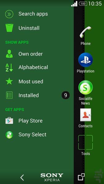 Xperia Theme™ : Green / Martin A. - Image screenshot of android app
