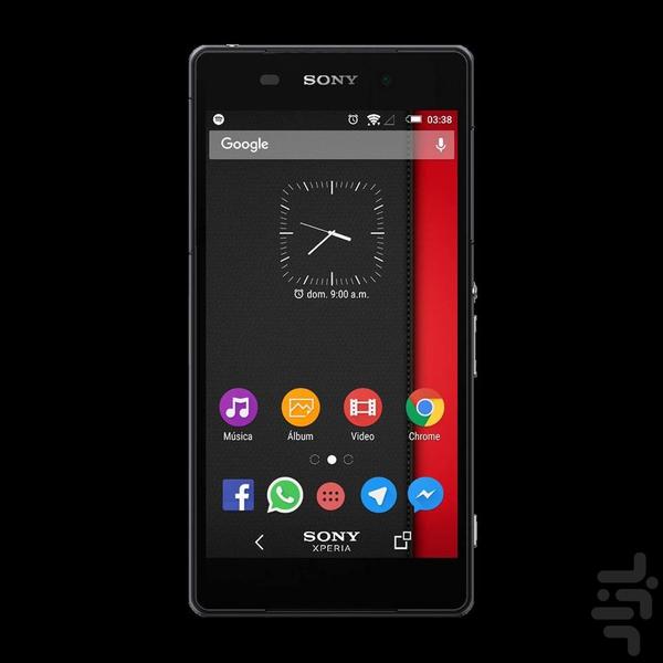 پوسته Red گوشی های سونی - Image screenshot of android app