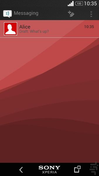 پوسته Red گوشی های سونی - عکس برنامه موبایلی اندروید