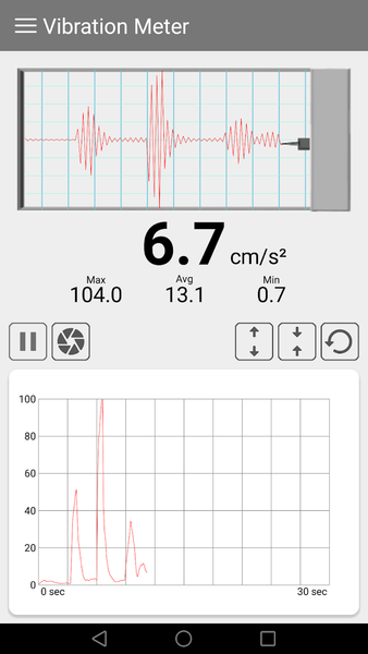 Vibration Meter - Image screenshot of android app