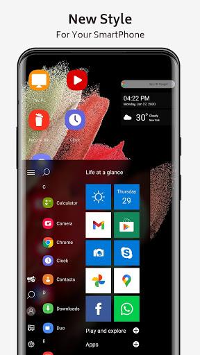 Galaxy S21 theme for launcher - Image screenshot of android app