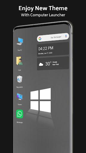 Win 10 Dark Theme for Launcher - Image screenshot of android app