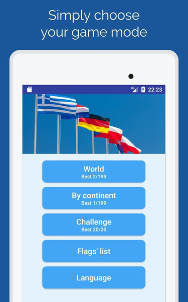 Flags of the countries - Quiz - Gameplay image of android game