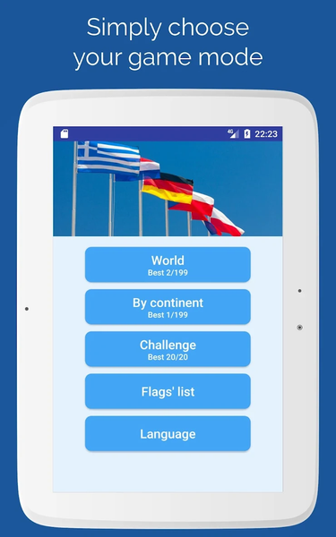 Flags of the countries - Quiz - Gameplay image of android game
